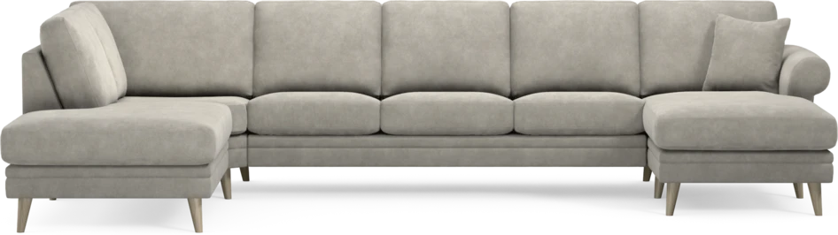 Eden - 3-sits soffa med divan vänster och schäslong höger - Grå