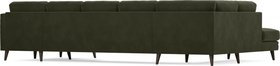 Eden - 3-sits soffa med divan vänster och schäslong höger - Grön