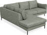 Madison - 2-sits soffa med divan vänster - Turkos