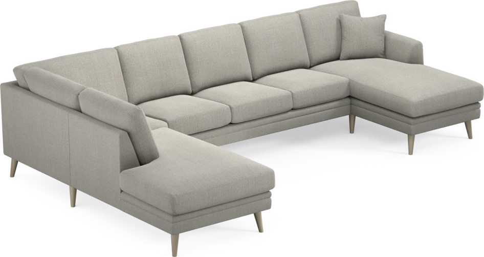Eden - 3-sits soffa med divan vänster och schäslong höger - Grå