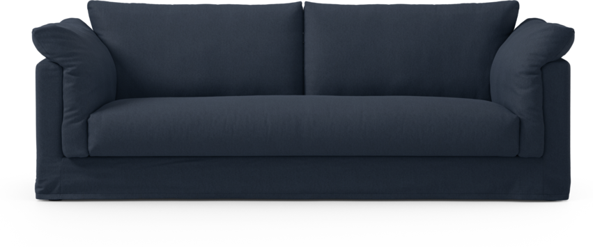 Cherrie - 3-sits soffa, hel dyna och kappa - Blå