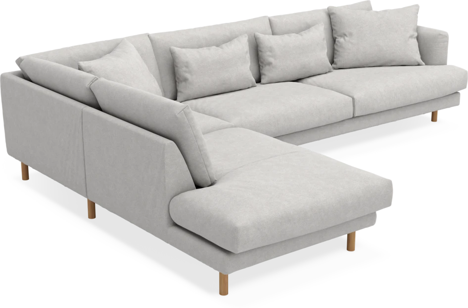 Harper - 3-sits soffa med divan vänster - Grå