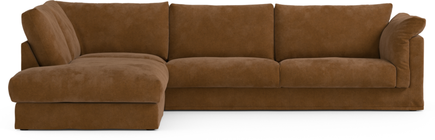 Cherrie Klädsel -  3-sits soffa med divan vänster - Orange