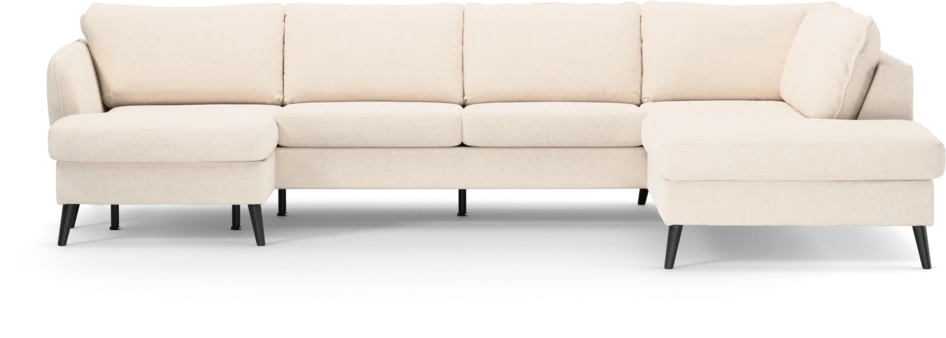 County - 3-sits soffa med schäslong vänster och divan höger - Vit