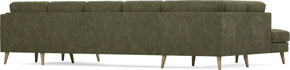 Eden - 3-sits soffa med divan vänster och schäslong höger - Grön