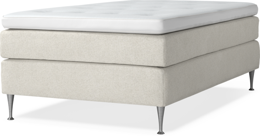 Delux Sense - Kontinentalsäng, enkelsäng 120 cm med bäddmadrass - Beige