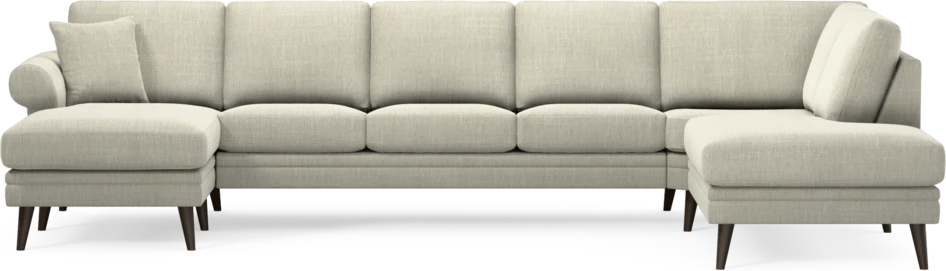 Eden - 3-sits soffa med schäslong vänster och divan höger - Beige