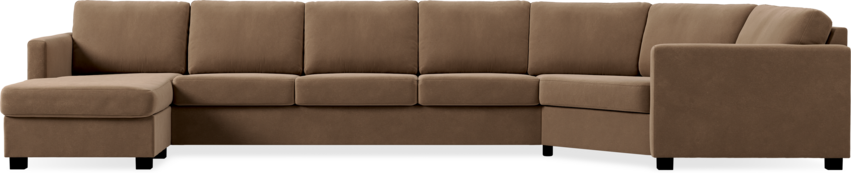 Nevada - 4-sits soffa med schäslong vänster och cosy hörn höger - Beige