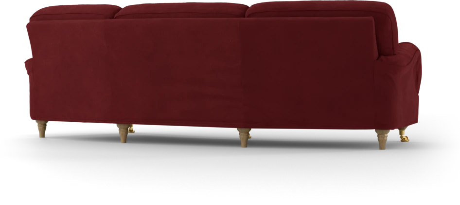 Oxford - 3-sits soffa svängd - Röd