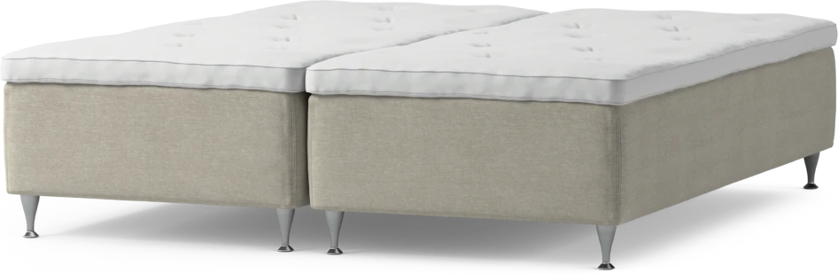 Delux Dream - Ramsäng, dubbelsäng med bäddmadrass och sängben - Beige