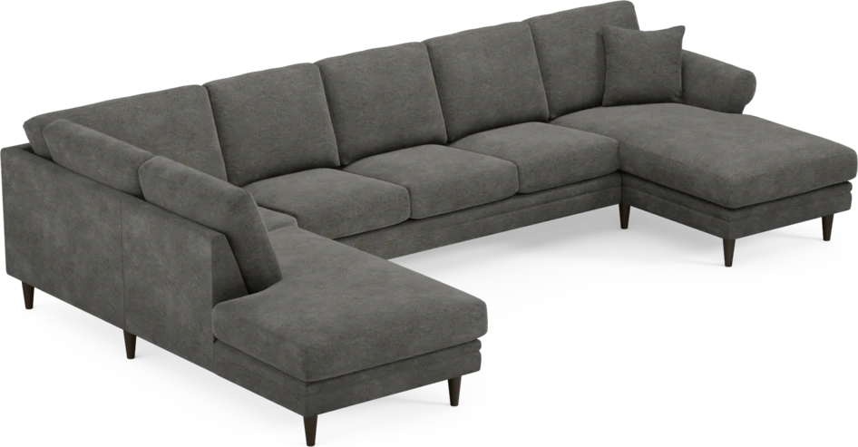 Eden - 3-sits soffa med divan vänster och schäslong höger - Grå