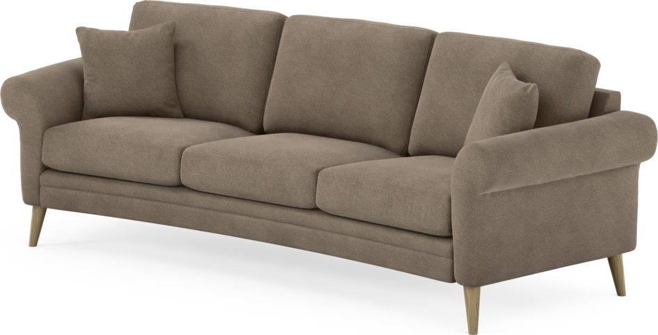 Eden - 3-sits soffa svängd - Brun