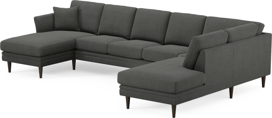 Eden - 3-sits soffa med schäslong vänster och divan höger - Grå