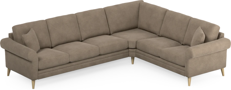 Eden - Hörnsoffa, 3+2-sits - Brun