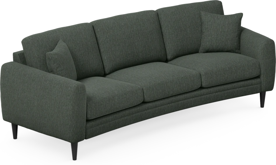 Eden - 3-sits soffa svängd - Grön