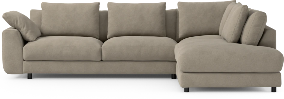 Amie - 3-sits med divan höger - Beige