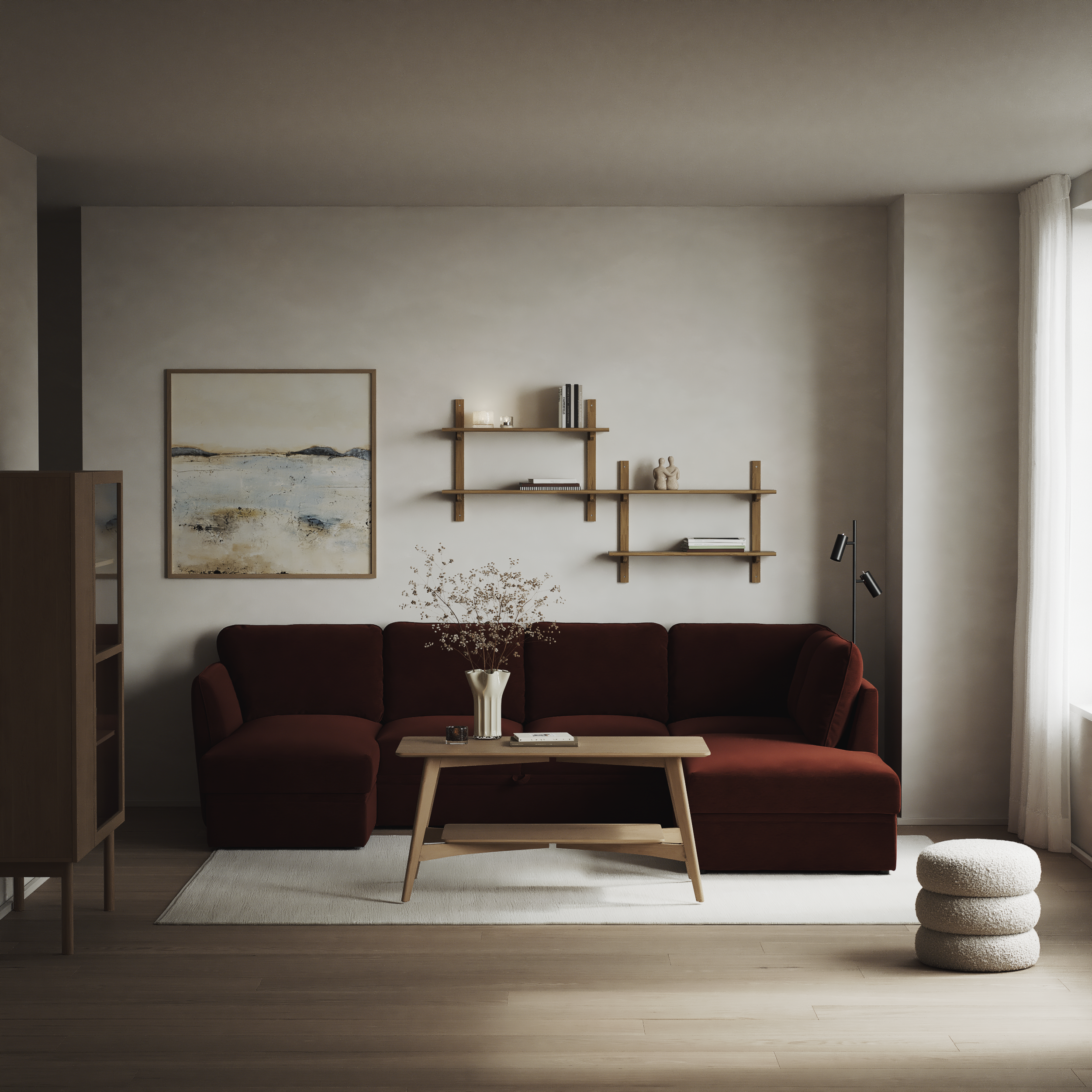Öland - Bäddsoffa med schäslong vänster och divan höger - inspiration