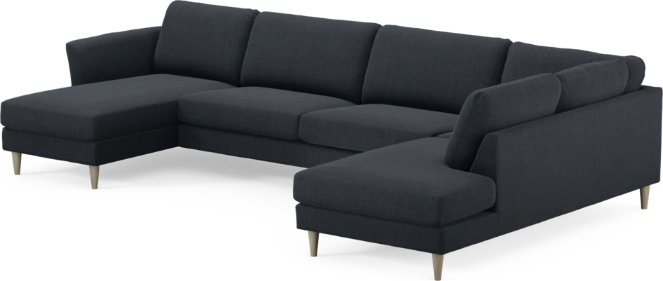 Bridge - 3-sits soffa med schäslong vänster och divan höger - Blå