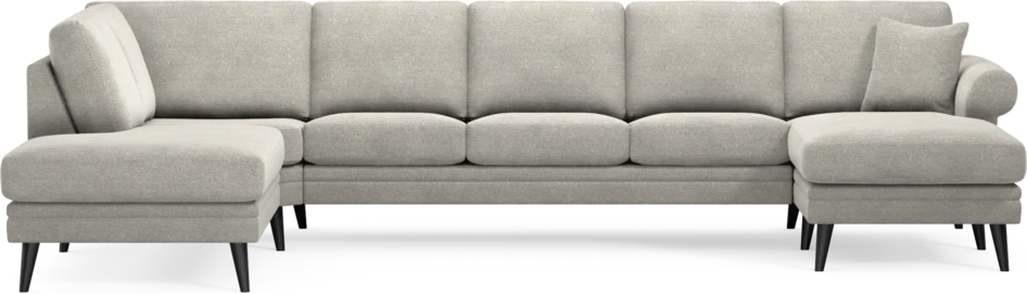 Eden - 3-sits soffa med divan vänster och schäslong höger - Grå
