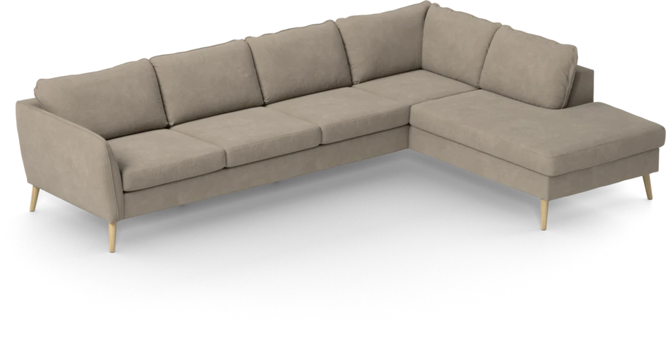 County - 3-sits soffa med divan höger - Beige