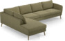 County - 3-sits soffa med divan vänster - Grön