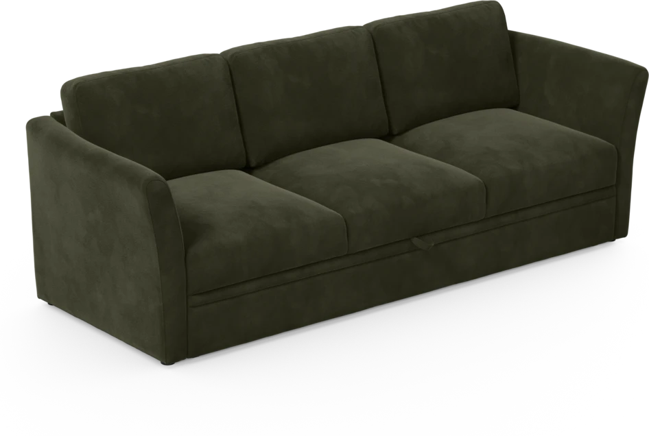 Öland - Bäddsoffa 3-sits, längsbäddad - Grön