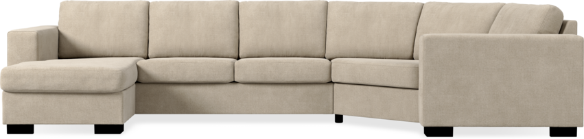 Nevada - 3-sits soffa med schäslong vänster och cosy hörn höger - Beige