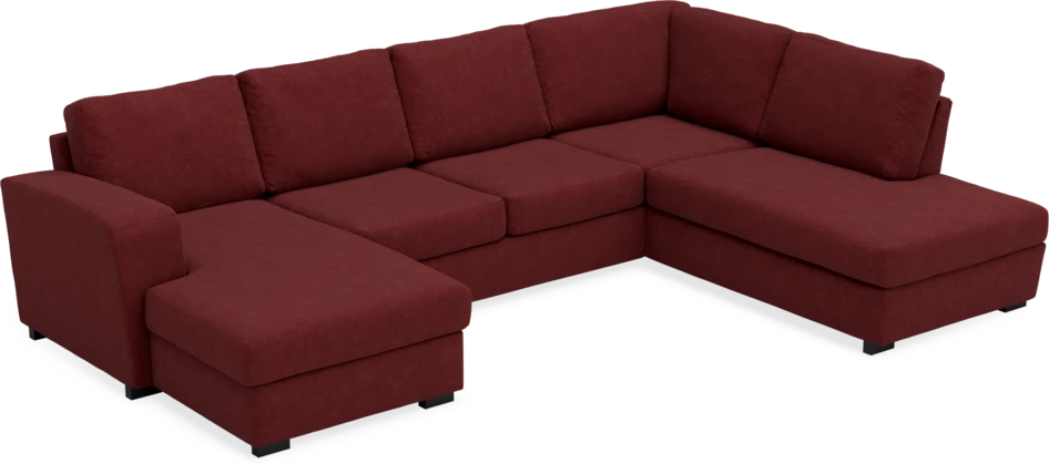 Friday - 3-sits soffa med schäslong vänster och divan höger - Rosa