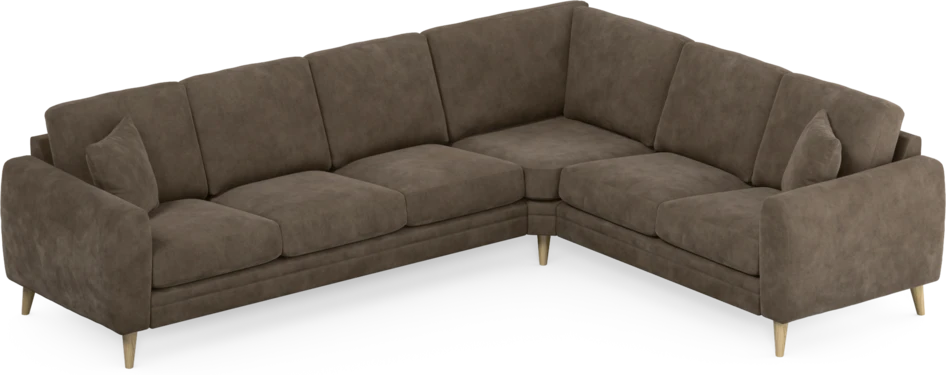 Eden - Hörnsoffa, 3+2-sits - Brun