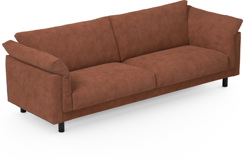 Cherrie - 4-sits soffa, fast klädsel - Orange