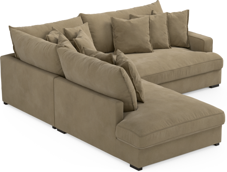 Rossi - 2-sits soffa med divan vänster - Beige