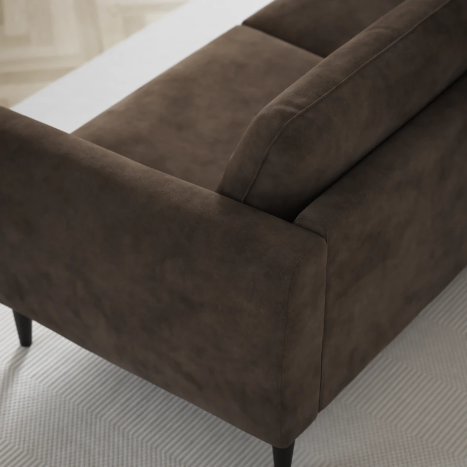 Bridge - 3-sits soffa med schäslong vänster och divan höger - Brun