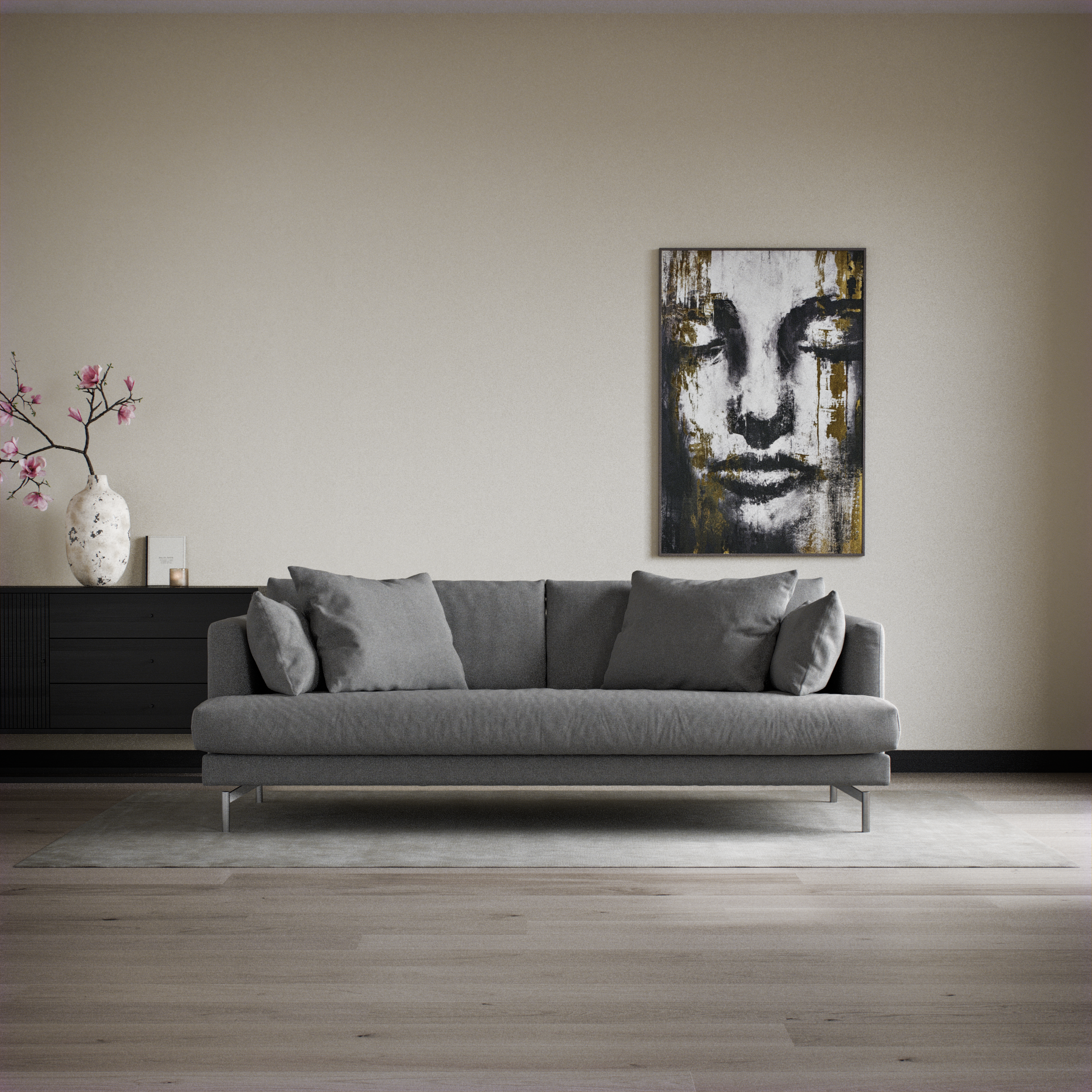 Harper - 3-sits soffa, hel dyna - inspiration