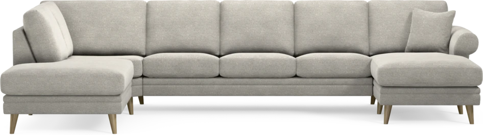 Eden - 3-sits soffa med divan vänster och schäslong höger - Grå
