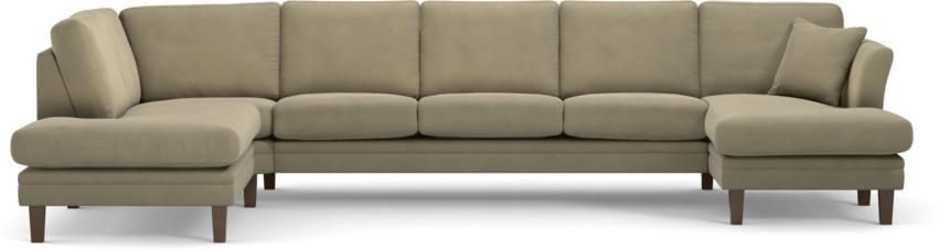 Eden - 3-sits soffa med divan vänster och schäslong höger - Beige