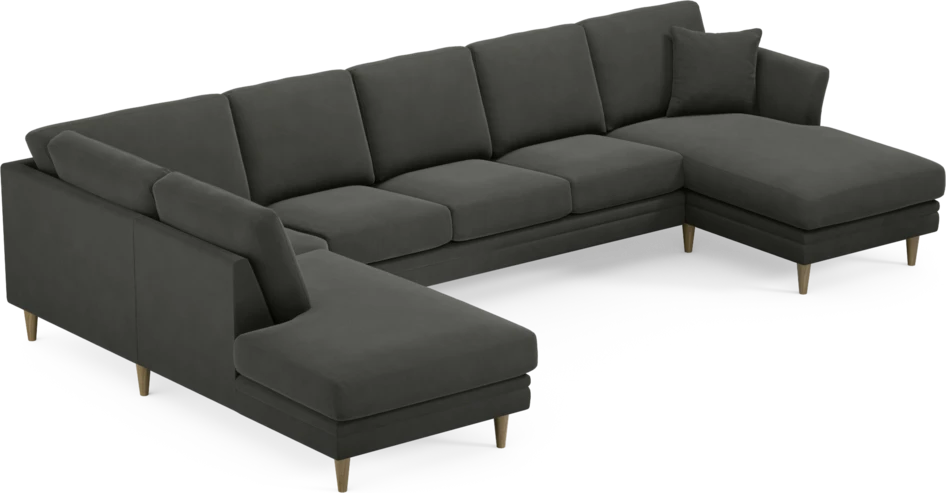 Eden - 3-sits soffa med divan vänster och schäslong höger - Grå