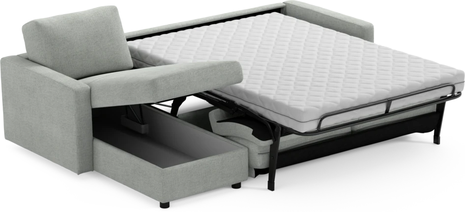Lindö - Bäddsoffa 2,5-sits med schäslong, vändbar - Grå