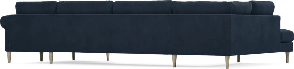 Bridge - 3-sits soffa med divan vänster och schäslong höger - Blå