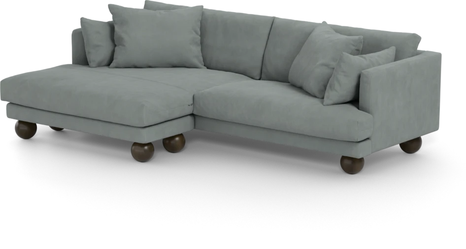 Harper - 4-sits med schäslong XL vänster - Grön