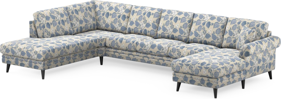 Eden - 3-sits soffa med divan vänster och schäslong höger - Flerfärgad