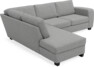 Friday - 2,5-sits soffa med divan vänster - Grå