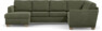 Friday - Hörnsoffa, 3+2-sits med schäslong vänster - Grön