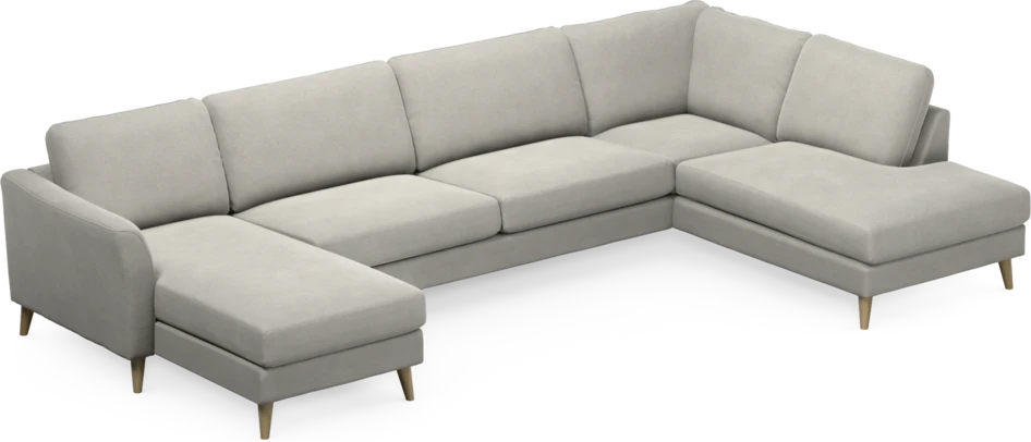 Bridge - 3-sits soffa med schäslong vänster och divan höger - Grå
