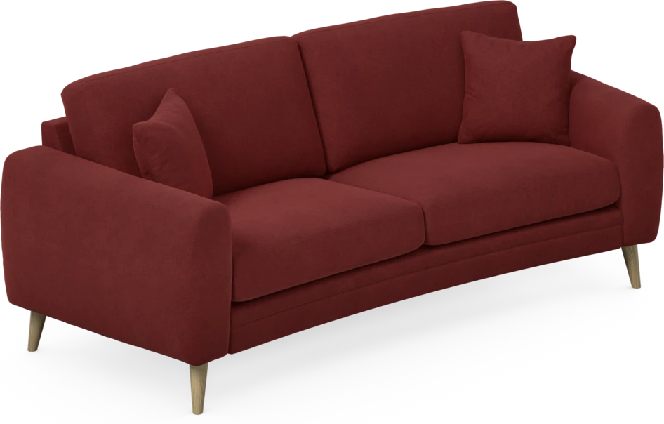 Eden - 2,5-sits soffa svängd - Röd
