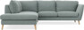 Madison - 2-sits soffa med divan vänster - Turkos