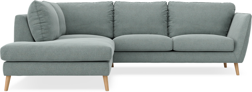 Madison - 2-sits soffa med divan vänster - Turkos
