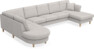Eden - 3-sits soffa med divan vänster och schäslong höger - Grå