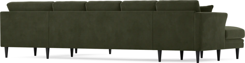 Eden - 3-sits soffa med schäslong vänster och divan höger - Grön