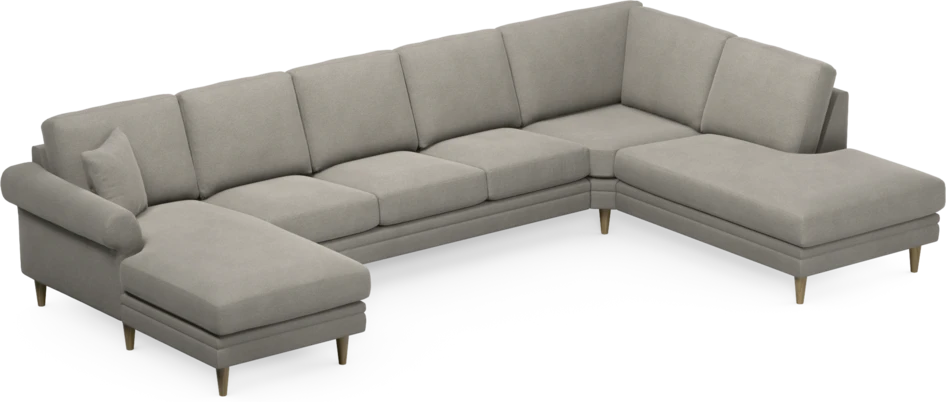 Eden - 3-sits soffa med schäslong vänster och divan höger - Grå