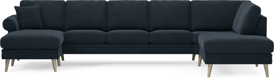 Eden - 3-sits soffa med schäslong vänster och divan höger - Blå